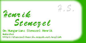 henrik stenczel business card